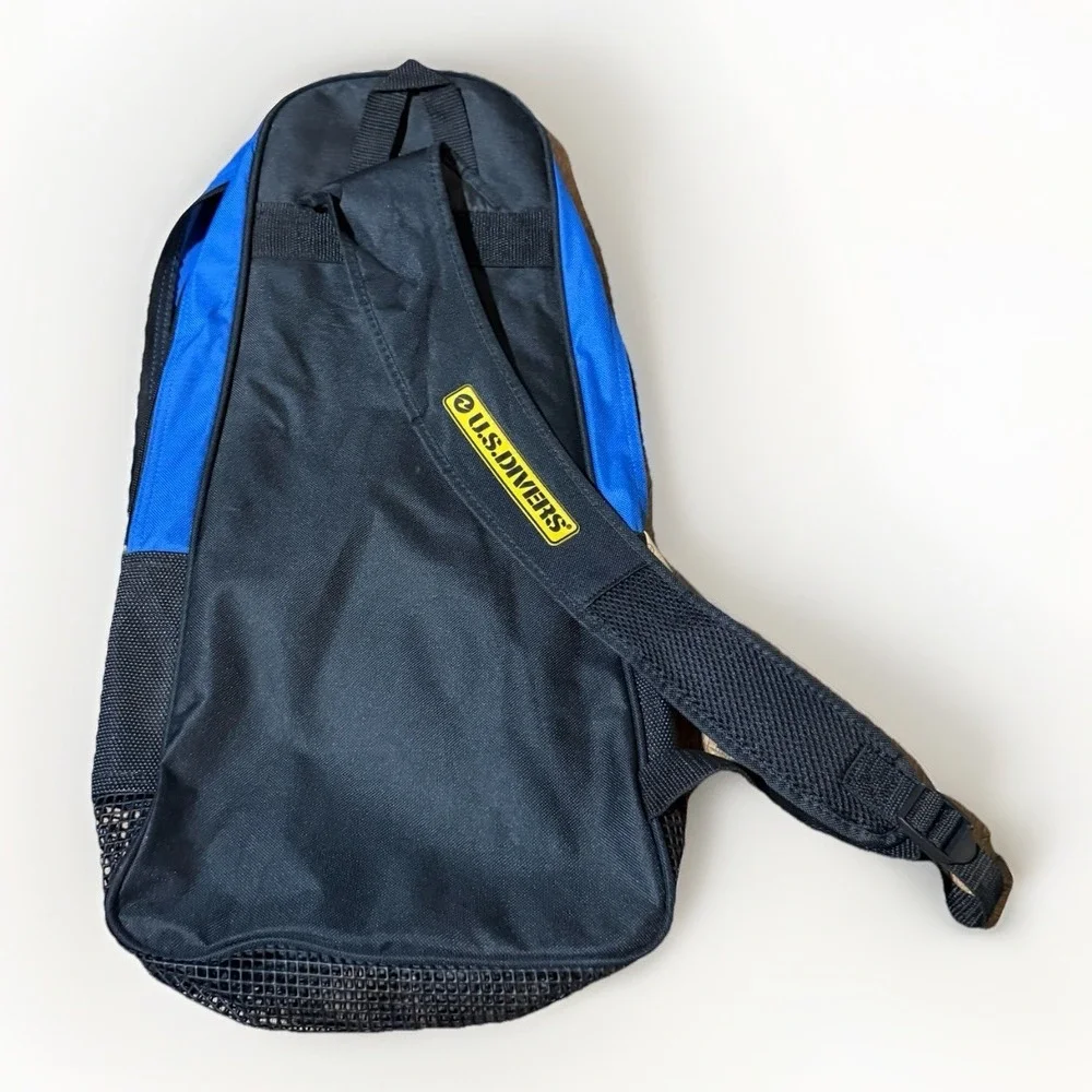 U.S. Divers ProFlex Snorkeling Fins & Coast Mesh Backpack Set | Blue & Black